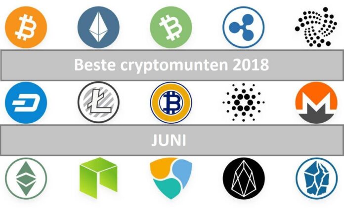 Top 20 beste cryptomunten 2018 juni – marktkapitalisatie