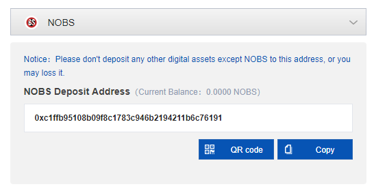 BitForex No BS Crypto NOBS Wallet Adres