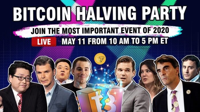 Live Bitcoin Halving Party met Tim Draper, Roger Ver, Tom Lee en meer!
